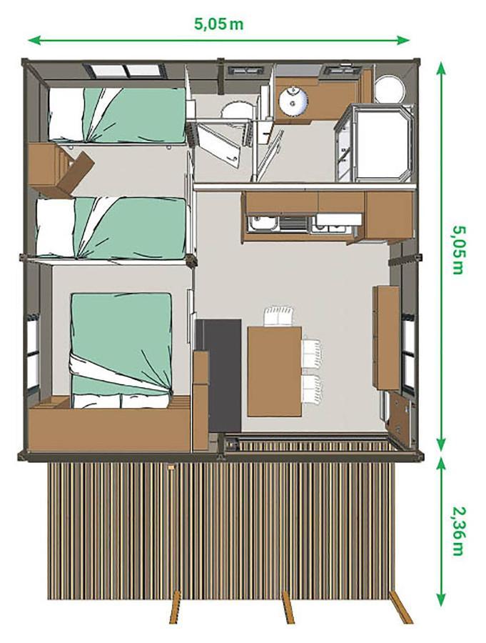 Camping Des Loisirs Evron Hotel Værelse billede